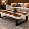 Pure River – Custom Wood Slice & Resin Coffee Table