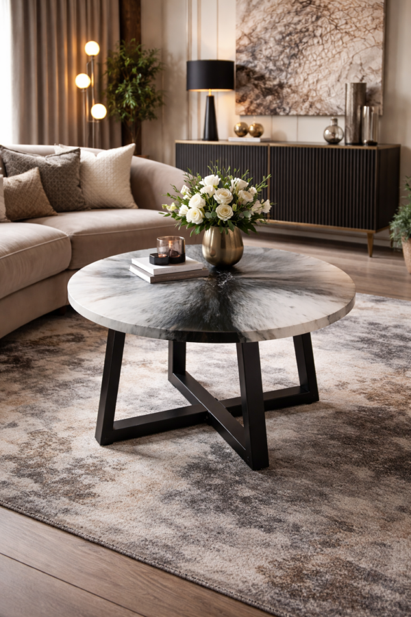 Phantom Marble – Custom Marble Effect Resin Coffee Table